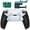 Rubberized White Black - White, variant on eXtremeRate RISE Plus MAX Back Paddles Kit with Clicky Trigger Stops & Rubberized Grip for PS5 Controller BDM-010 020, Remappable Back Buttons Kit for PS5 Controller - White Gray - NO Controller