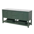 thumbnail image 4 of Lakeshore 72" Double Bathroom Vanity with Sage Green Cabinet and Carrara Marble Top, 4 of 7