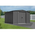 thumbnail image 1 of Arrow Classic Steel Storage Shed, 10x12, Charcoal, 1 of 8