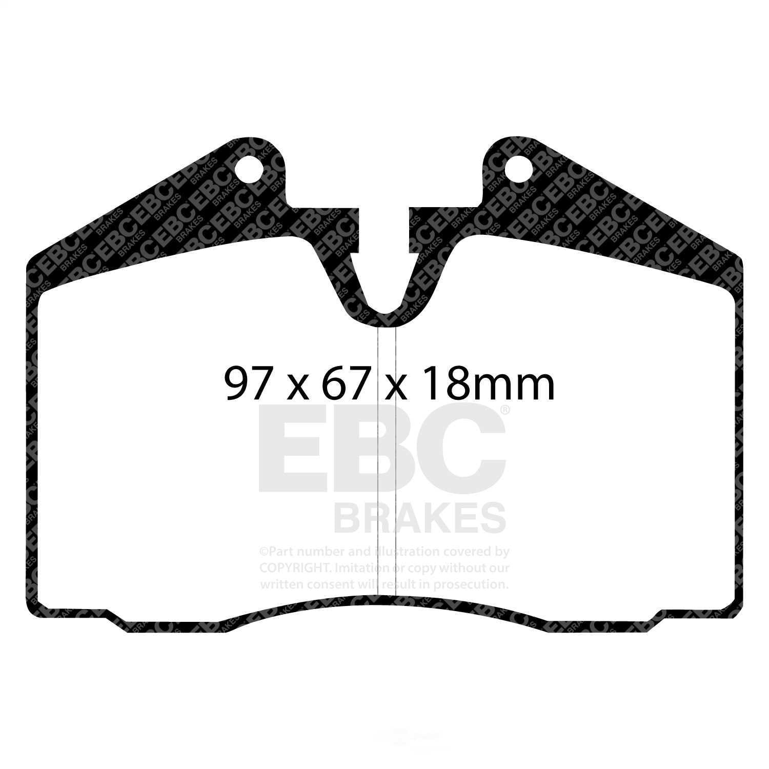 EBC Brakes Redstuff Premium Fast Street Pad For All Engine Sizes Fits select: 1986-1991 PORSCHE 944, 1977-1998 PORSCHE 911