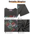 thumbnail image 5 of MOSHU Christmas Womens T-shirts Round Neck Shirts for Women Short Sleeve Loose Graphic Tees Casual Tee, 5 of 9