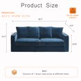 thumbnail image 2 of Anviora Home 83.5" Navy Velvet 3 - Seater Sofa with Washable Covers, 2 of 8