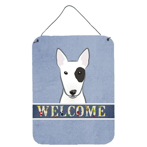 Carolines Treasures BB1395DS1216 Bull Terrier Welcome Wall and Door Hanging Prints