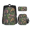 thumbnail image 1 of Disketp Forest Animals And Plants Mochila Estampada de Gran Capacidad con Lonchera y Estuche, Set de 3 Piezas para Estudiantes, 1 of 7