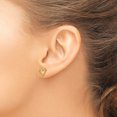 thumbnail image 3 of 14k Yellow Gold Heart Stud Earrings Ball Button Love, 3 of 8