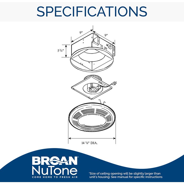 Broan Bathroom Fan Light Manual | Shelly Lighting