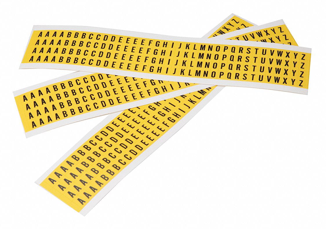 Brady Number Label 0 Thru 9 Black/yellow 3/8" Character Height 34110 Pk20 for sale online 