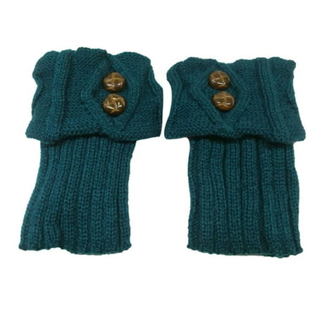

Girl Knitted Ankle Guard Socks Women Ankle Warmers Winter Outdoor Wear Peacock Blue