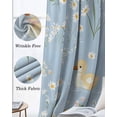 thumbnail image 3 of White Daisy Blackout Curtains for Bedroom Living Room Darkening Curtains 96 Inches Long Spring Floral Duck Greenery Blue Window Curtain 2 Panels Set Insulated Window Treatment Grommet Drapes 52"x96", 3 of 9