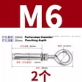thumbnail image 2 of Stainless Steel Concrete Eye Bolt Anchor Eyebolt Wall Concrete Brick Anchor Expansion Bolts Ring Screw Eyes, 2 of 7