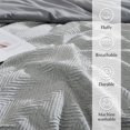thumbnail image 6 of Queen Comforter Set, Bed in A Bag 7-Pieces, Light Grey Textured All Season Comfortable Bedding Sets with Comforter, Sheets, Pillowcases & Shams (Light Grey, 90"x90"), 6 of 9