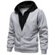 thumbnail image 1 of Ceisia Men's Casual Hooded Zipper Knit Cardigan Elastic Pocket Long Gift Sleeve Sweater Coat, 1 of 9