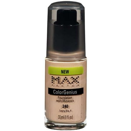 Max Factor Colorgenius: 240 Ivory No 4 Foundation With Minerals, 1 fl oz