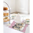 thumbnail image 4 of Pink Cute Cat Kitchen Dish Towels for Drying Dishes Set of 4, Cartoon Funny Heater Cats Waffle Weave Microfiber Hand Tea Bathroom Towels Quick Dry & Absorbent Towel 12x12, 4 of 7