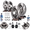 thumbnail image 3 of Detroit Axle - 34pc Brake Suspension Kit for RWD Chrysler 300 Dodge Charger Magnum Front Disc Brake Rotors Brake Pads Struts Wheel Bearing Hubs Control Arms Tie Rods Rear Sway Bars Shock Absorbers, 3 of 8