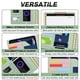 thumbnail image 4 of Portapapeles tipo folio KLLVE Sauge plegable con bolsa de almacenamiento con cierre, 4 of 6