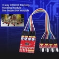 thumbnail image 3 of 4-channel Infrared Reflection Tracking Sensor Module Set Smart Car Obstacle Avoidance PCB, 3 of 8