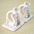 thumbnail image 1 of Support de Tringle à Rideau, Lot de 2, Plastique Auto-Adhésif Robuste, Blanc, 1 of 5