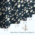 thumbnail image 6 of Navy Daisy Flower Floral Pattern Shower Curtain 36"x72" ,Bathroom Decorative Shower Curtains Set with 12 Hooks,Modern Waterproof Washable Shower Curtain, 6 of 6