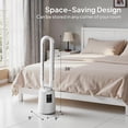 thumbnail image 2 of Ktaxon Smart Bladeless Fan, 38" Bladeless Tower Fan with BLDC Motor, Quiet Oscillating Tower Fan with Remote, Portable Cooling Fan with 8H Timer, 12 Speed, 3 Modes, Ideal for Home, Bedroom, Office, 2 of 8