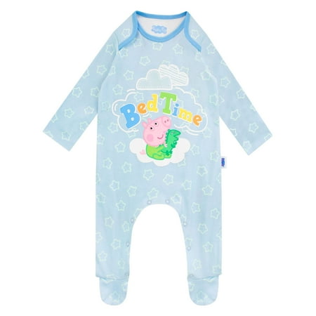 

Peppa Pig Baby Boys George Pig Sleepsuit Sizes 0-18 M