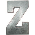 thumbnail image 6 of Huge 20" Metal Letter "Z" Wall Decor, Silver with Rusted Edges, Galvanized Wall Mountable Decoration for Country, Mid-Century, or Farmhouse Themed Room or Event, 6 of 6