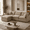 Coffee, variant on 105" Modular Sectional Couch, 3-Seater Soft Chenille L-Shaped Sofa with Ottoman, Upholstery Sofa Couch with Pocket Coil & High-Density Foam for Living Room