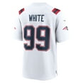 thumbnail image 3 of Men's Nike Keion White  White New England Patriots  Game Jersey, 3 of 3