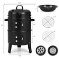 thumbnail image 3 of Spaco 3-in-1 Charcoal BBQ Grill Cambo with Built-in Thermometer, Camp Stove for Outdoor Cooking, 3 of 8