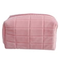 thumbnail image 1 of Bolsa de maquillaje en forma de bloque, bolsa de cosméticos de felpa, bonita bolsa de almacenamiento suave con cremallera para artículos de tocador de viaje, suministros de oficina, cosméticos,, 1 of 5