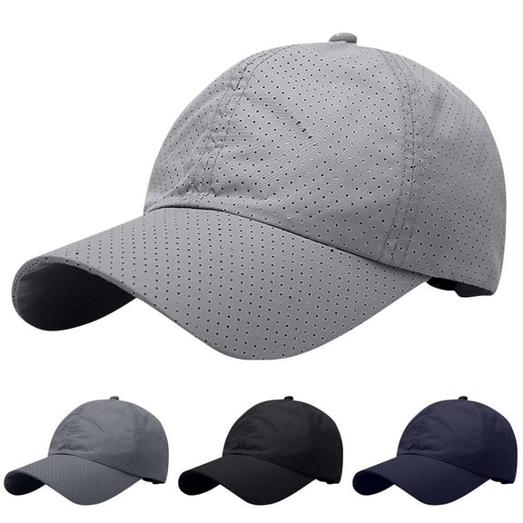Delliss Breathable Hat Men Cap for Workouts Golf Running Sweat Water Trendy Cool Sun Hat Navy
