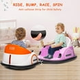 thumbnail image 6 of Telyswee 12V Ride On Bumper Car for Kids Ride on Toy Gifts Toddlers Electric Bumping Car with Remote Control, Battery Display, 360 Degree Spin, LED Lights, Music, 6 of 7