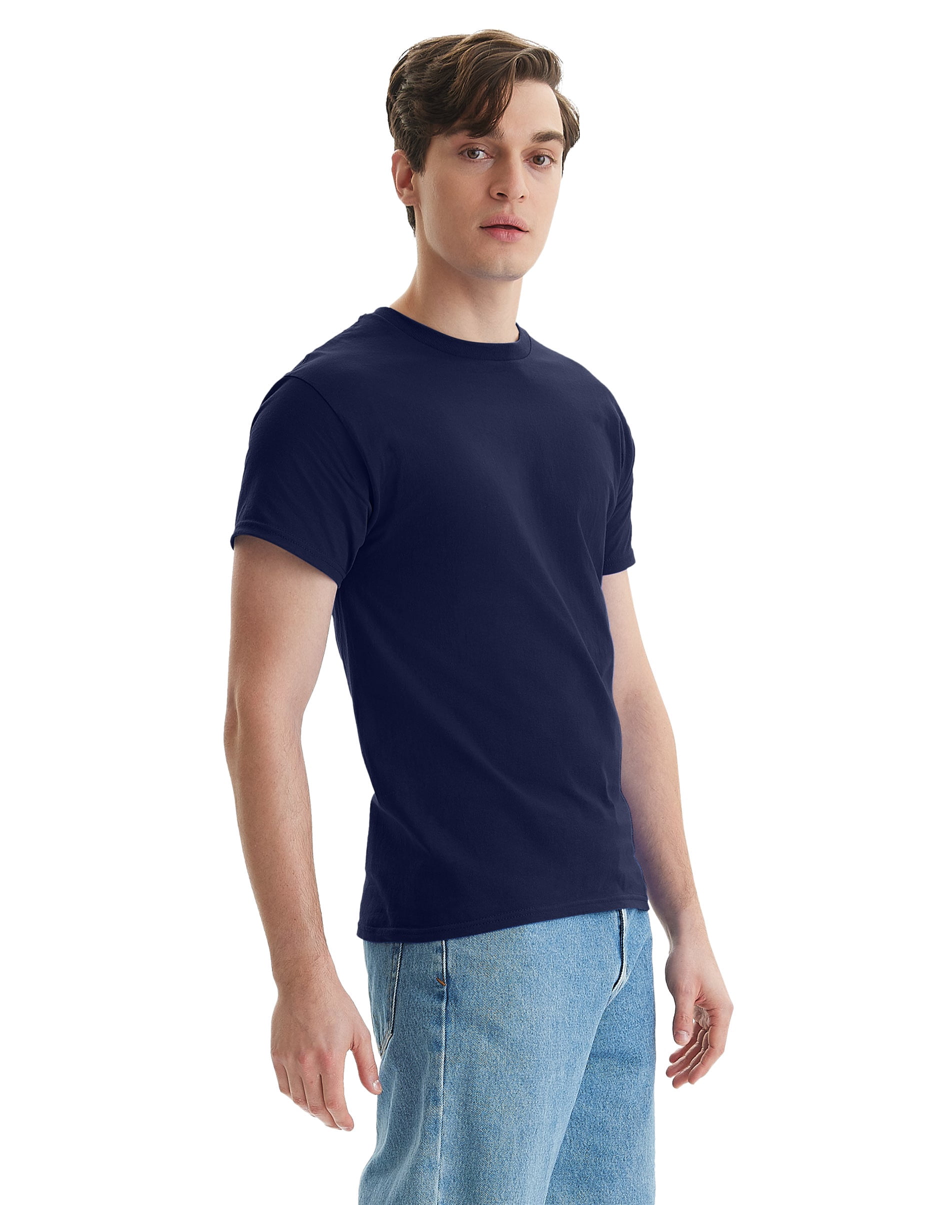 Hanes Essentials Unisex Cotton T-Shirt Navy L - Walmart.com