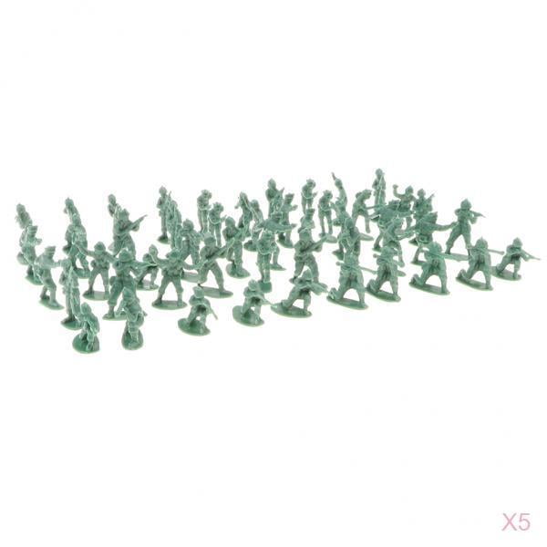 5x Bolsa de 100 Piezas de de Juguete Clásico, Varias Poses, Juguete de Plástico Zulema Juguete para Soldados de Juguete de 100 Piezas