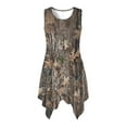 thumbnail image 4 of FUIALDOLG Women's Camouflage Dress Green Deer Hunting Camouflage Dresses for Women Round Neck Ruffle Hem Midi Dress Summer Sleeveless Sundress Lady Comfort Beach Coverups Skirt Party Dresses,S, 4 of 7