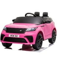 thumbnail image 1 of 12V Battery Powered Ride On Car, Licensed Land Rover Electric Vehicles Ride on Toys for Boys Girls, Pink, W16552, 1 of 11