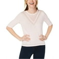 thumbnail image 1 of Suéter de Intarsia para mujer maison Jules rosa XX-Small, 1 of 2