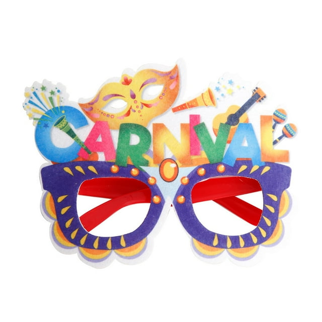 VONKY DIY Plume Eyeglasses Frame Carnival Theme Parties Decorative Eyewear Letter 2Set