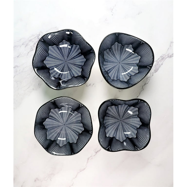 Japanese Kitchen Multi-functional Leaf-Style Ceramic Soy Sauce Dish 4-Piece Set Gift Box Packaging