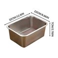 thumbnail image 2 of HLONKExtra Large Stainless Steel Cat Litter Box - Rustproof Odor-Resistant Metal Pan for Cats  Rabbits Small Pets  Non-Stick & Easy to Clean  Durable Safe Design for Multi-Pet Households, 2 of 7