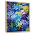 thumbnail image 2 of Designart "Blue Purple Hydrangea Petals In Flow" Floral Floater Framed Canvas Print, 2 of 7