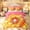 Orange 03, variant on Feelyou Funny Baseball 67 Twin Bedding for Kids, Ice Cream Waffle Drip Bedding Comforter Set, Pink Reversible, 7pcs