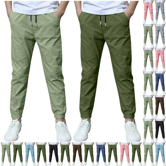 Bovxnpu Toddler Boys Girls Pants, Boys' Cotton Jogger Pants Sports Pants With Pocket, 2PC Boys' Cotton Pants Casual Loose Pants Outerwear Pants Sweatpants