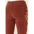 thumbnail image 4 of Driftwood Women's Rose High Rise Falling Sunflower Flare Jeans Rust Copper 28W x 34L, 4 of 4