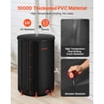 thumbnail image 2 of VEVOR Collapsible Rain Barrel, 100 Gallon Portable Rain Water Collection Barrel, 1000D PVC Rainwater Collection System, Garden Water Catcher Tank Storage Container with Spigot & Overflow Kit, Black, 2 of 9