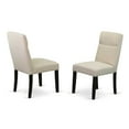thumbnail image 2 of BEP1B01 Beasley parson Chair with Black Finish Leg and Linen fabric-Beige Color - Set of 2, 2 of 4
