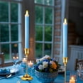thumbnail image 6 of KSWING Upgraded Real Wax LED Flameless Light Blue Taper Candles with Remote, 6 PCS Candlesticks Battery Operated 3D Flickering - 9.6" Long Realistic Fake Candle Sticks for Home/Wedding/Xmas Decor, 6 of 18
