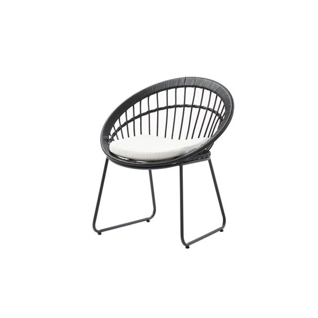 Set de 4 Sillas para Exterior Jaspis Negro Kessa Muebles