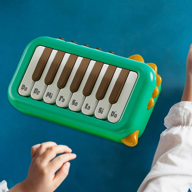 Piano de juguete para bebé CUTICAT Piano electrónico portátil 15 teclas verde