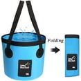 thumbnail image 1 of Seau Pliable, Seau de 5 Gallons Multifonction Portable Bassin de Lavage Pliable Seau Pliant Contenant d'Eau Seau de Pêche pour Voyage Camping Randonnée Pêche Jardinage (Bleu), 1 of 6
